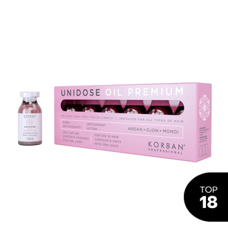 Korban Unidose Oil Premium greito poveikio plaukų atstatymo procedūra