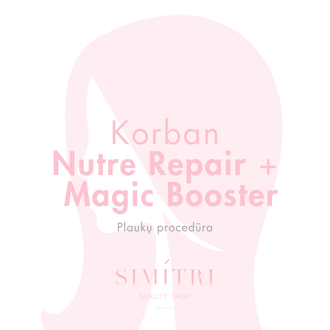 Korban Mask Nutre Repair + Korban Magic Booster plaukų procedūra