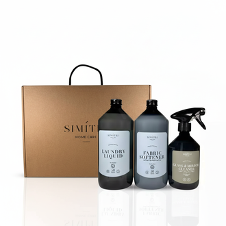 SIMITRI skystas skalbiklis su probiotikais, audinių minkštiklis, stiklo ir veidrodžių valiklis, be kvapiklių