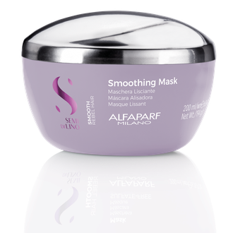 AlfaParf Milano Semi Di Lino Smoothing Low glotninanti kaukė šiurkštiems, besipučiantiems plaukams, 200 ml.