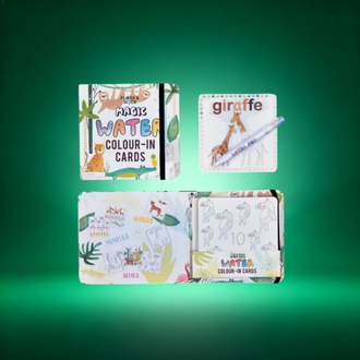 Kortelių rinkinys džiunglės su vandeniniu markeriu