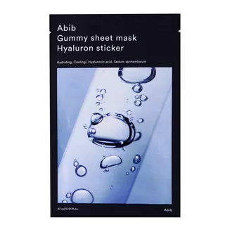 Abib  Gummy Sheet Mask Sedum Hyaluron veido kaukė, 27 ml.