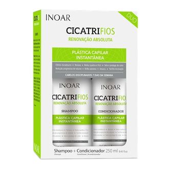 Inoar CicatriFios Duo Kit plauko struktūrą atkuriantis priemonių rinkinys, 2x250 ml.