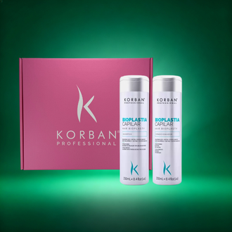 Korban Bioplastia Capilar rinkinys: šampūnas, kondicionierius, 2×250 ml.