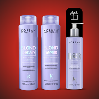 Korban Blond Repair rinkinys šviesių plaukų priežiūrai, 2x500 ml.