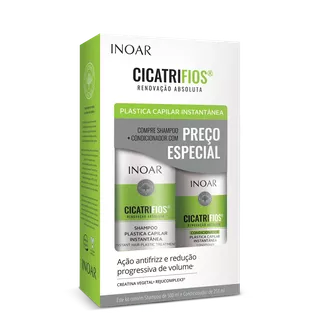 Inoar CicatriFios Duo Kit šampūnas ir kondicionierius atkuriantis plauko struktūrą, 500 ml + 250 ml.