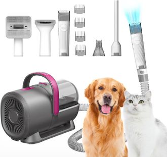 PETKIT | Air Clipper Pet Grooming Vacuum Kit 5in1 | LM4 | Grey/White