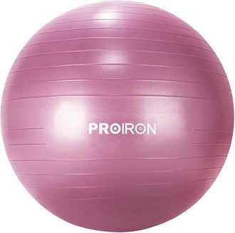 Proiron gimnastikos kamuolys su pompa, rožinis, 65 cm.
