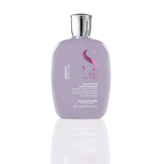 AlfaParf Milano Semi Di Lino Smoothing Low glotninantis šampūnas šiurkštiems, besipučiantiems plaukams, 250 ml.