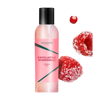 Malachite Cosmetics Exfoliating Shower Gel šveičiamasis dušo gelis, 200 ml.