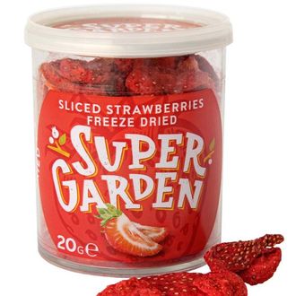 Super Garden Freeze dried strawberry slices, 20 g.