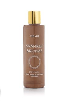 Grigi Sparkle Bronze blizgus kūno losjonas su atspalviu, Beach Bronze, 200 ml.