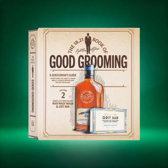 18.21 Man Made Faux Book Gift Set Absolute Mahogany plaukų ir kūno priežiūros priemonių rinkinys vyrams