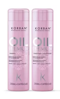 Korban Oil Premium rinkinys plaukų priežiūrai, 2x250 ml.