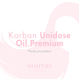 Korban Unidose Oil Premium greito poveikio plaukų atstatymo procedūra