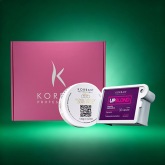 Korban nepaklusnių plaukų procedūros rinkinys šviesiems plaukams