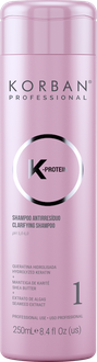 Korban K-Protein Clarifying Shampoo -1 valomasis plaukų šampūnas, 250 ml.