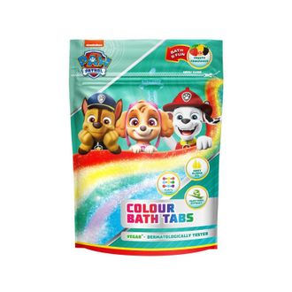 Paw Patrol spalvotos vonios tabletės, gervuogių, pomelo, braškių aromato, 9 vnt x 16 g.