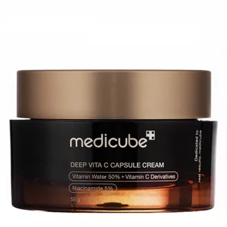 Medicube Deep Vita C Capsule Cream šviesinamasis ir stangrinamasis veido kremas, 55 g.