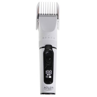 Adler | Hair Clipper with LCD Display | AD 2839 | Cordless | Number of length steps 6 | White/Black,