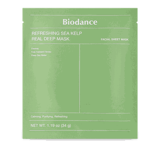 Biodance - Refreshing Sea Kelp Real  Deep Mask - Soothing and Moisturizing  Face Mask - 1pc/34g