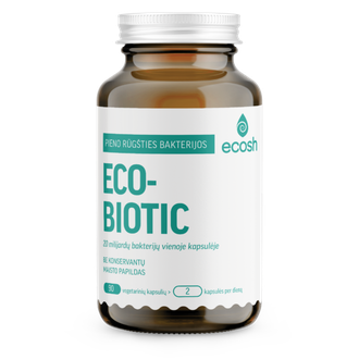 Ecobiotic pieno rūgšties bakterijos, 90 kapsulių