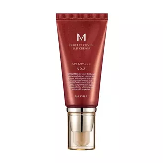 Missha M Perfect Cover BB Cream SPF42/PA+++ BB kremas, No.21 Light Beige, 50 ml.