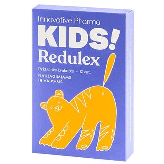 Innovative Pharma Redulex Kids! žvakutės pilvo pūtimui ir diegliams, 12 vnt.