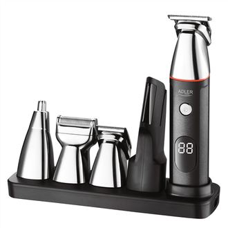 Adler | 5in1 Men’s Grooming Kit | AD 2946 | Cordless | Number of length steps 4 | Black/Stainless Steel,