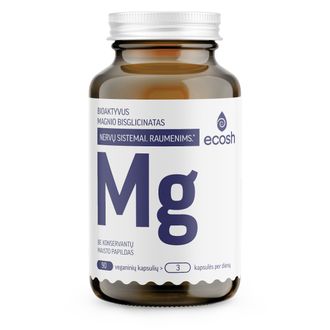 Ecosh Bioaktyvus Magnis su vitaminu B6, 90 kapsulių