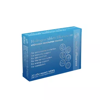 Shapropharma Hydrogen Tablets Effervescent maisto papildas, 30 šnypščiųjų tablečių