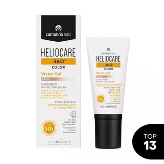 Heliocare 360° Water SPF50+ apsauginis gelis nuo saulės su atspalviu, Beige, 50 ml.