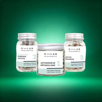 D-LAB Nutricosmetics Programme Brule Graisses maisto papildų kompleksas riebalų deginimui, 168 kapsulės