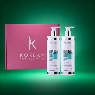 Korban Bioplastia Capilar rinkinys plaukams: šampūnas, kaukė, 2×500 ml.