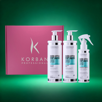Korban Bioplastia Capilar rinkinys: šampūnas, kaukė, drėkinamasis kompleksas
