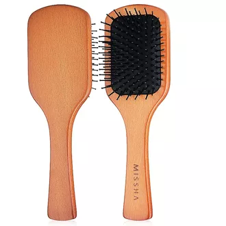 Missha Wooden Cushion Hair Brush medinis plaukų šepetys