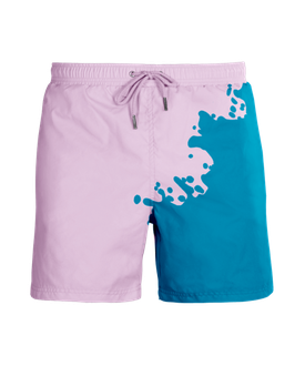 Sea’Sons Kids vaikiški spalvą keičiantys maudymosi šortai, rožinė ir mėlyna