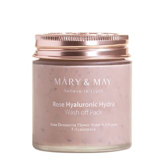 Mary&May Rose Hyaluronic Hydra Wash Off Pack drėkinamoji molio kaukė, 125 g.