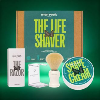 Men Rock Ultimate Shaving gift Set Sicilian Lime Skutimosi rinkinys su dviašmeniu skustuvu