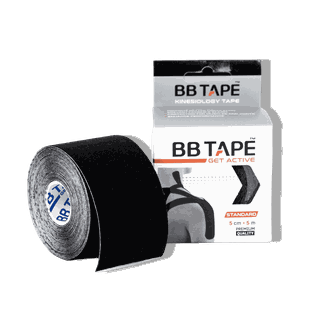 BBTAPE Standard Plain Tape kineziologinė juosta, juodos spalvos, 1 vnt.