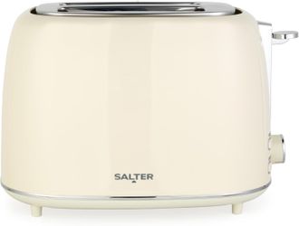 SALTER RETRO 2 SLICE TOASTER - CREAM