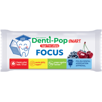 Denti-Pop Smart Focus vaisinis čiulpinukas, vyšnių ir mėlynių skonio