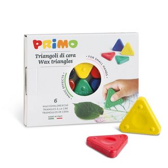 Primo vaškinės trikampės kreidelės, 6 spalvų