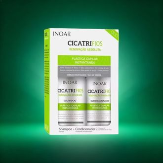Inoar CicatriFios Duo Kit plauko struktūrą atkuriantis priemonių rinkinys, 2x250 ml.