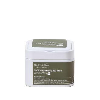 Mary&May Cica Houttuynia Tea Tree  Calming Mask lakštinės veido kaukės, 30 vnt.