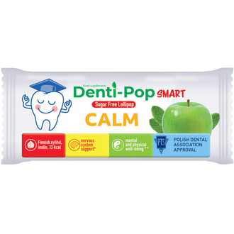 Denti-Pop Smart Calm vaisinis čiulpinukas, obuolių ir mėtų skonio