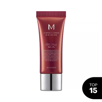 Missha M Perfect Cover BB Cream SPF42/PA+++ BB kremas, No.25 Warm Beige, 20 ml.