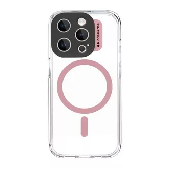 Cover Magsafe transparent iPhone 15 pro max, pink