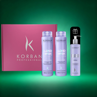 Korban Blond Repair rinkinys šviesių plaukų priežiūrai, 2x500 ml.