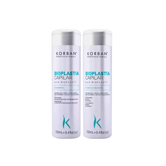 Korban Bioplastia Capilar rinkinys: šampūnas, kondicionierius, 2×250 ml.